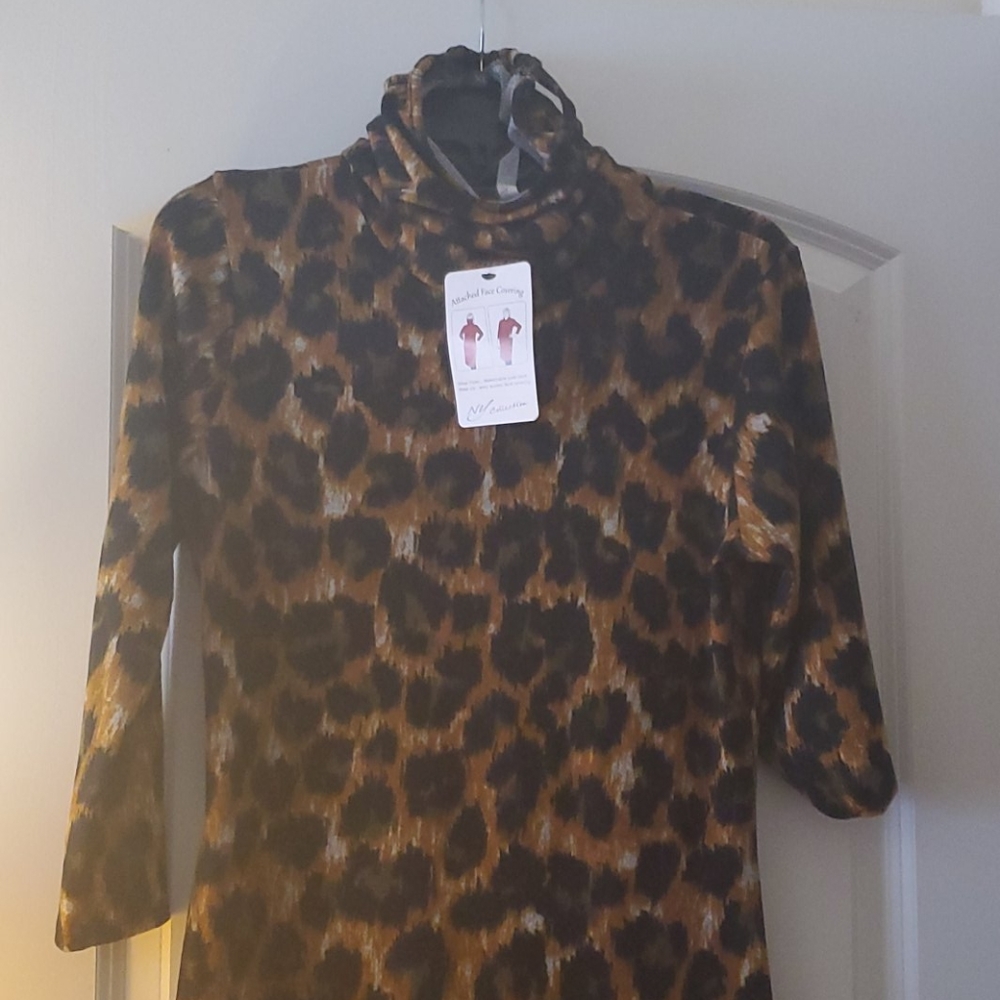New NY collection stylish leopard sweater dress - Picture 5 of 6